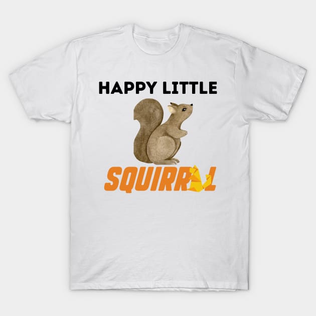 Happy Little Squirrel T-Shirt by teespra